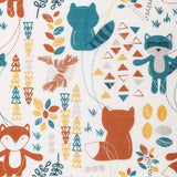 Leika Cotton Swaddle - Fox & Raccoon - 47x47"