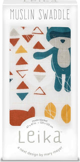 Leika Cotton Swaddle - Fox & Raccoon - 47x47"