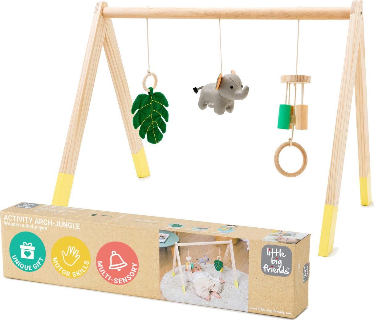 Wooden Activity Arch - Jungle Friends