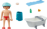 Playmobil Man with Bathtub