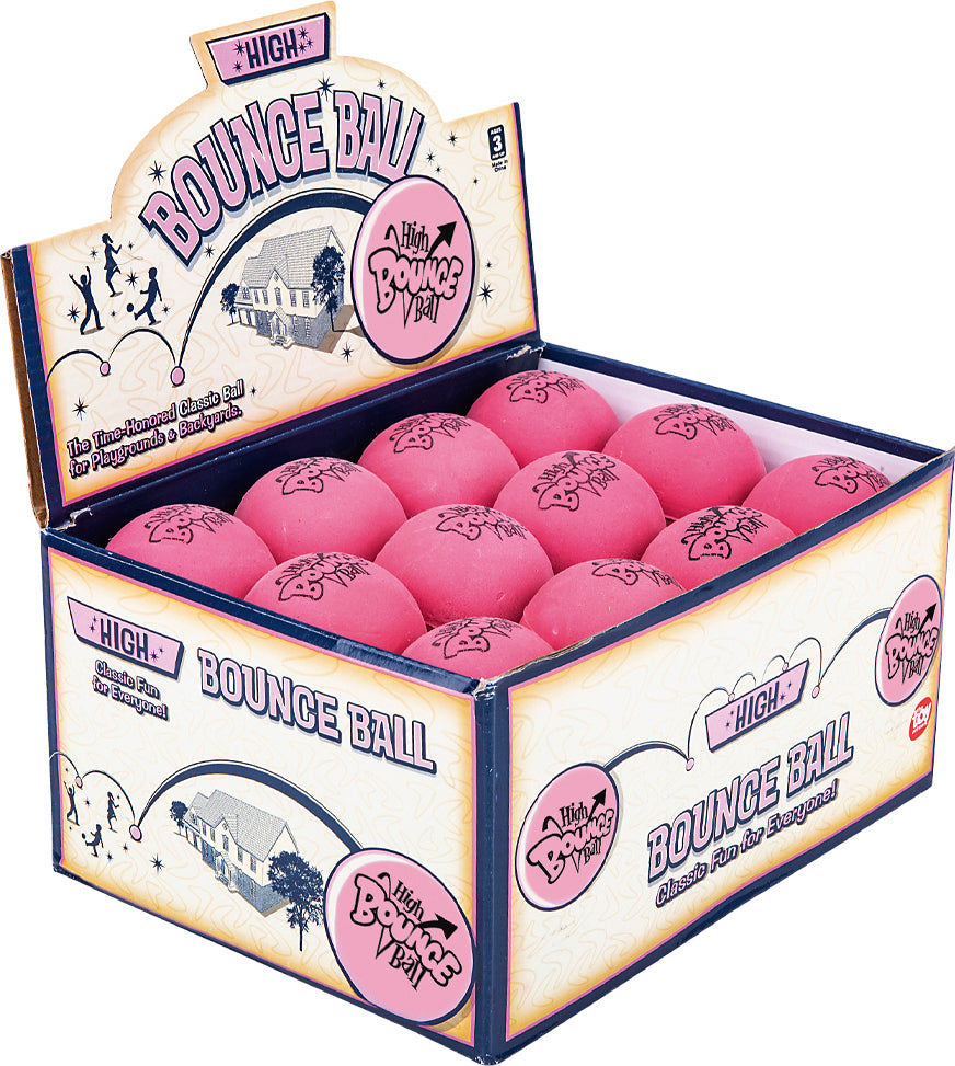 2.5" Rubber Pink High Bounce Ball