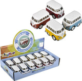 2" Diecast Pull Back VW Mini Bus (assortment - sold individually)