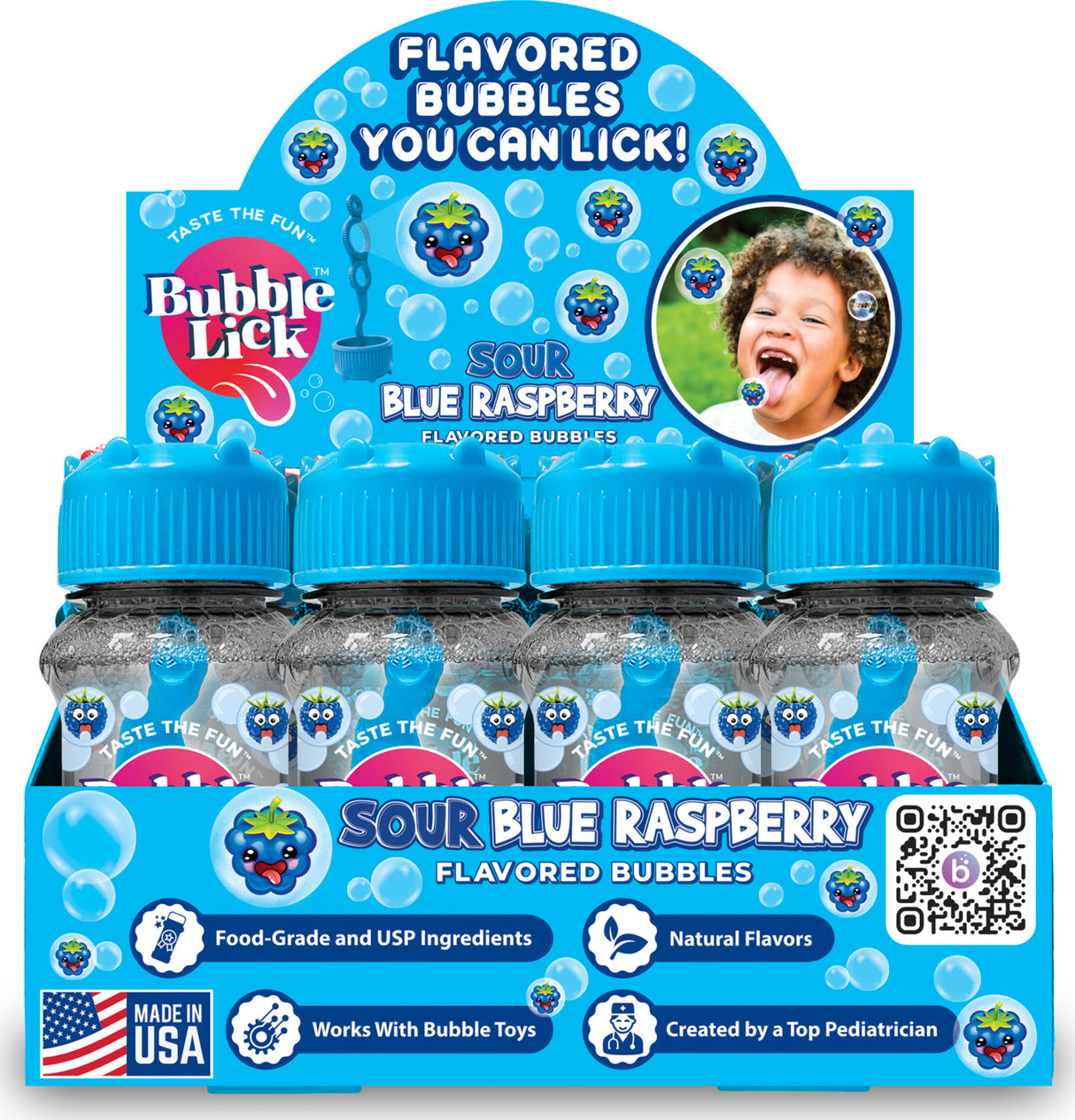 BubbleLick Sour Blue Raspberry Bubbles