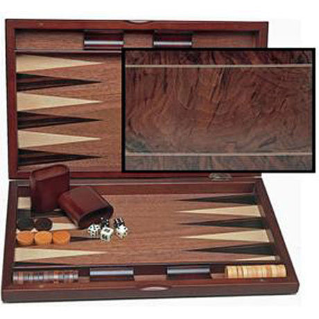 Wood Inlay Backgammon 19"