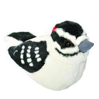 Audubon II Downy Woodpecker Stuffed Animal - 5"