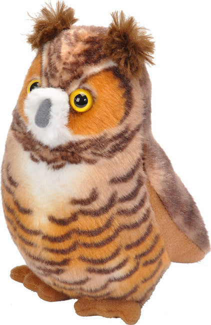 Audubon II Great Horned Owl Stuffed Animal with Sound - 5"