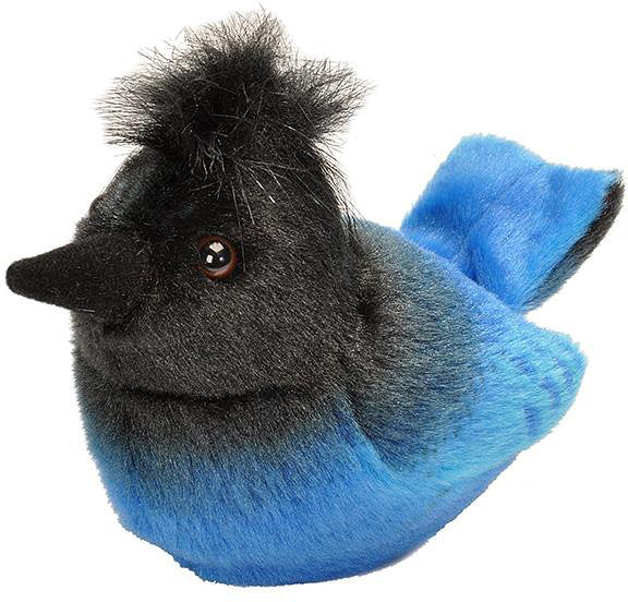 Audubon II Steller's Jay Stuffed Animal with Sound - 5"