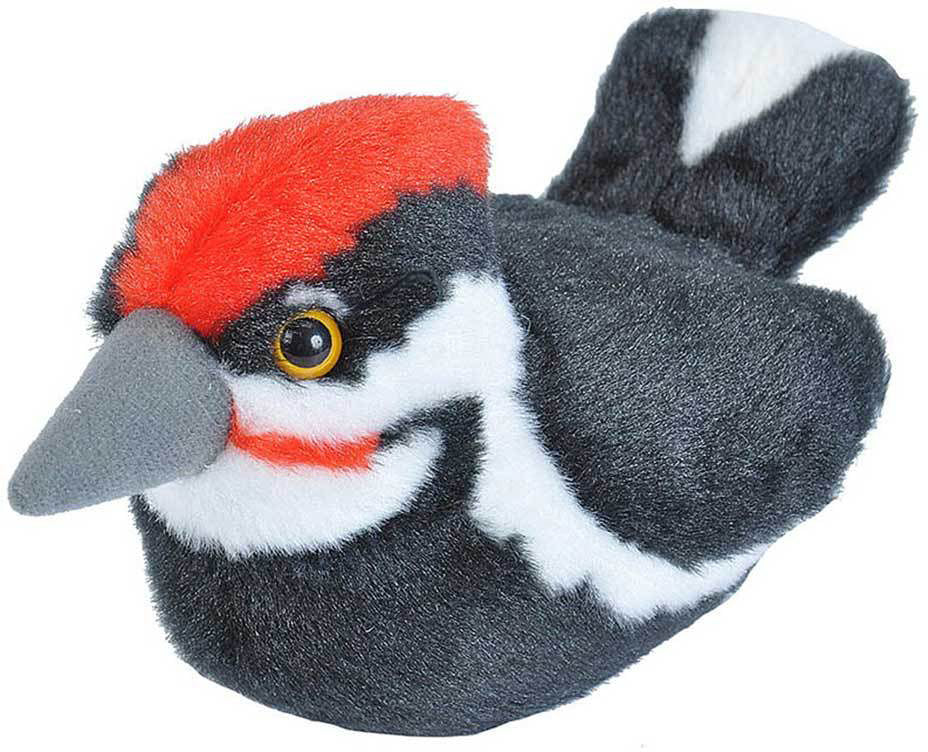 Audubon II Pileated Woodpecker Stuffed Animal with Sound - 5"