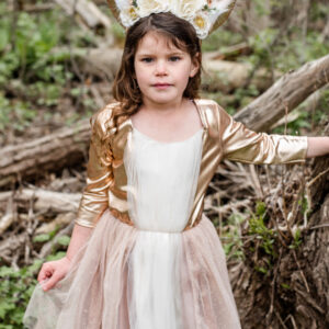 Woodland Deer Dress With Headpiece (Size 7-8)