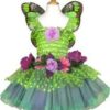 Fairy Blooms Deluxe Dress Green (Size 3-4)