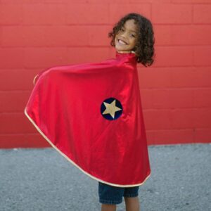Wonder Cape Reversible Gold And Red