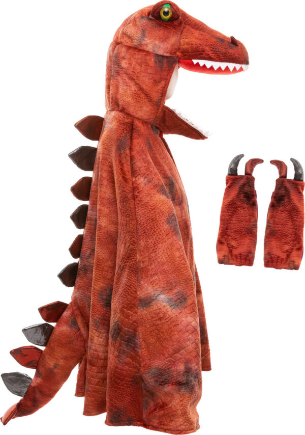 Grandasaurus T-Rex Cape w/Claws, Red/Black (Size 4-6)