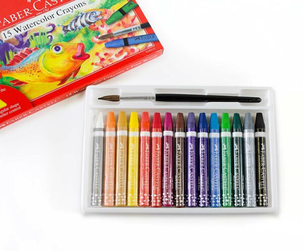 15 ct Watercolor Crayons with free brush